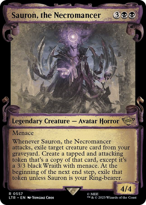 0557 Sauron, the Necromancer (Showcase Scrolls) R Universes Beyond: The Lord of the Rings: Tales of Middle-earth