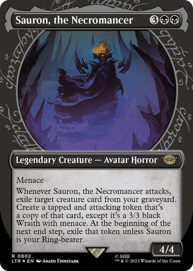 0802 Sauron, the Necromancer (Showcase) (Surge Foil) R Universes Beyond: The Lord of the Rings: Tales of Middle-earth
