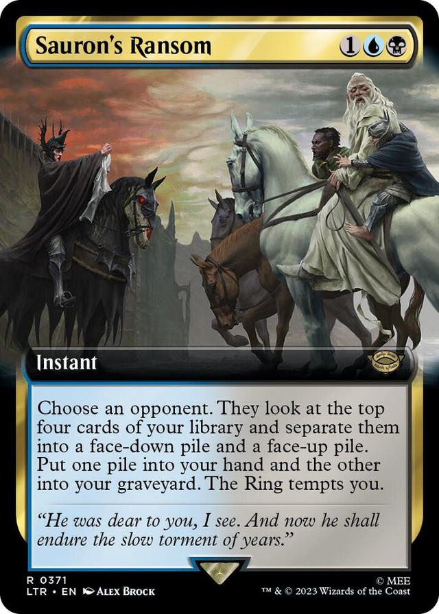 0371 Sauron's Ransom (Extended Art) R Universes Beyond: The Lord of the Rings: Tales of Middle-earth