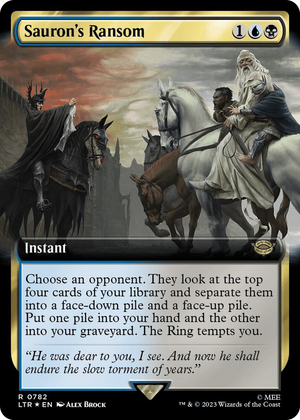 0782 Sauron's Ransom (Extended Art) (Surge Foil) R Universes Beyond: The Lord of the Rings: Tales of Middle-earth