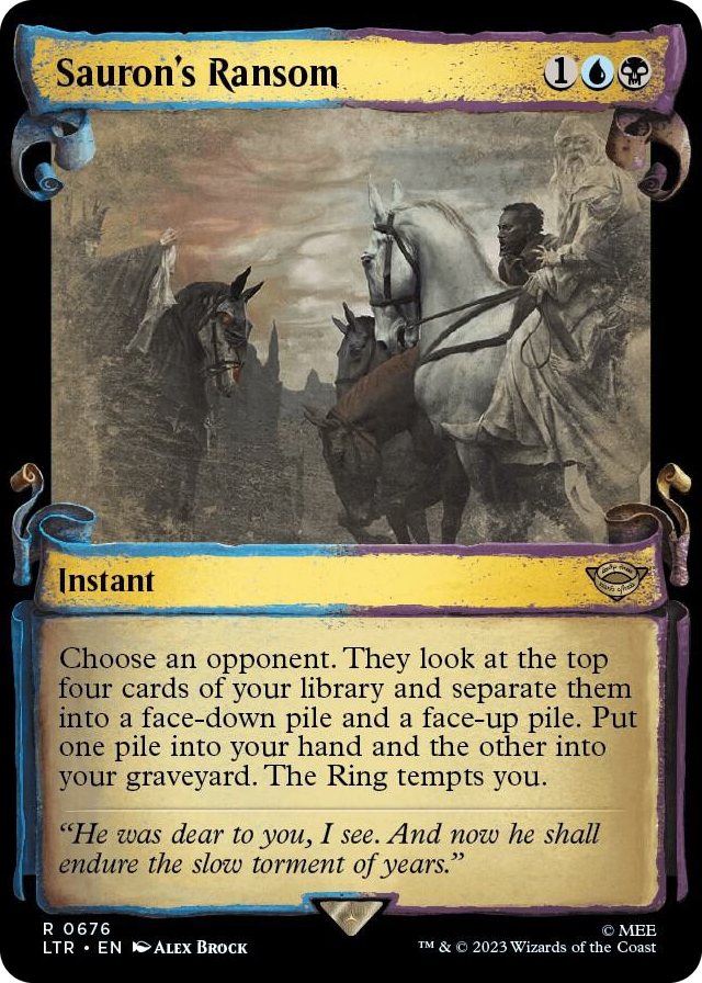 Sauron's Ransom (Showcase Scrolls) #676 R - Universes Beyond: The Lord of the Rings: Tales of Middle-earth Pokemon card