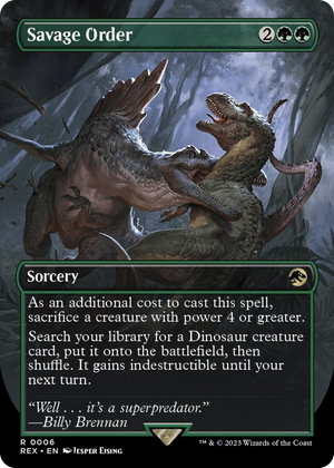 0006 Savage Order (Borderless) R Universes Beyond: Jurassic World Collection