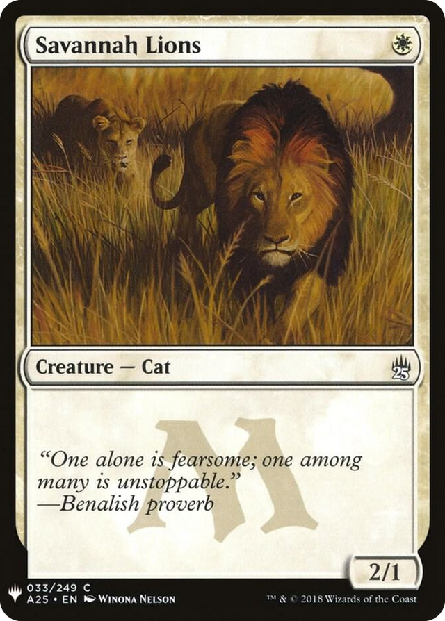 0033 Savannah Lions C The List Reprints
