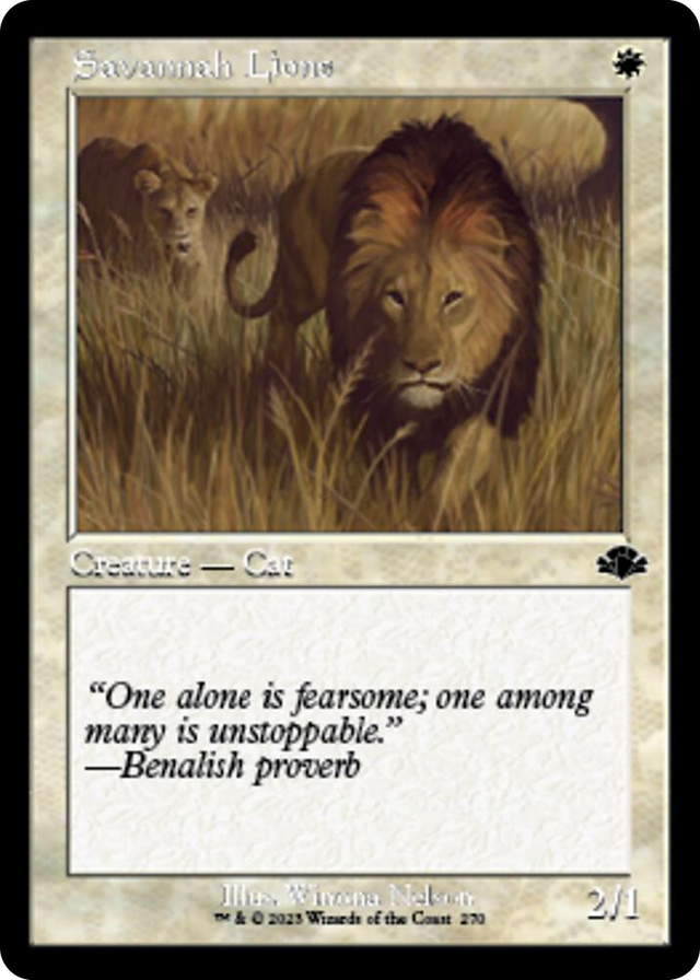 0270 Savannah Lions (Retro Frame) C Dominaria Remastered