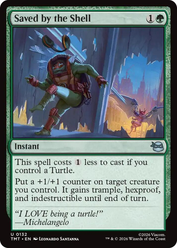Saved by the Shell #132 U - Teenage Mutant Ninja Turtles Pokemon card