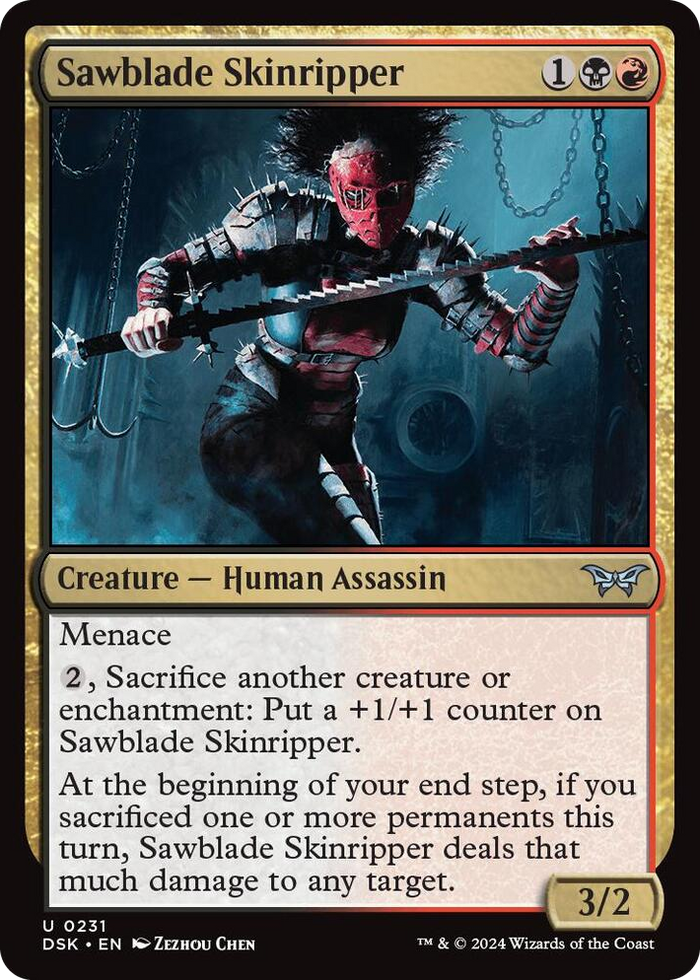 Sawblade Skinripper #231 U - Duskmourn: House of Horror Pokemon card