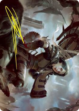 0054 Sawblade Slinger Art Card (Gold-Stamped Signature) S Art Series: Innistrad: Crimson Vow
