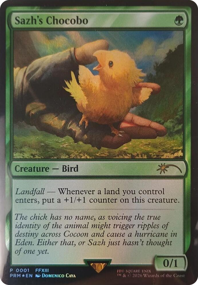 0001 Sazh's Chocobo U Unique and Miscellaneous Promos