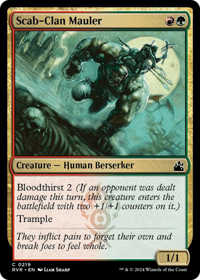 Scab-Clan Mauler #219 C - Ravnica Remastered Pokemon card
