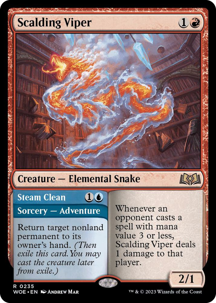 Scalding Viper #235 R - Wilds of Eldraine Pokemon card