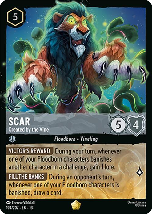 Scar - Created by the Vine #194 Legendary - Attack of the Vine! Pokemon card