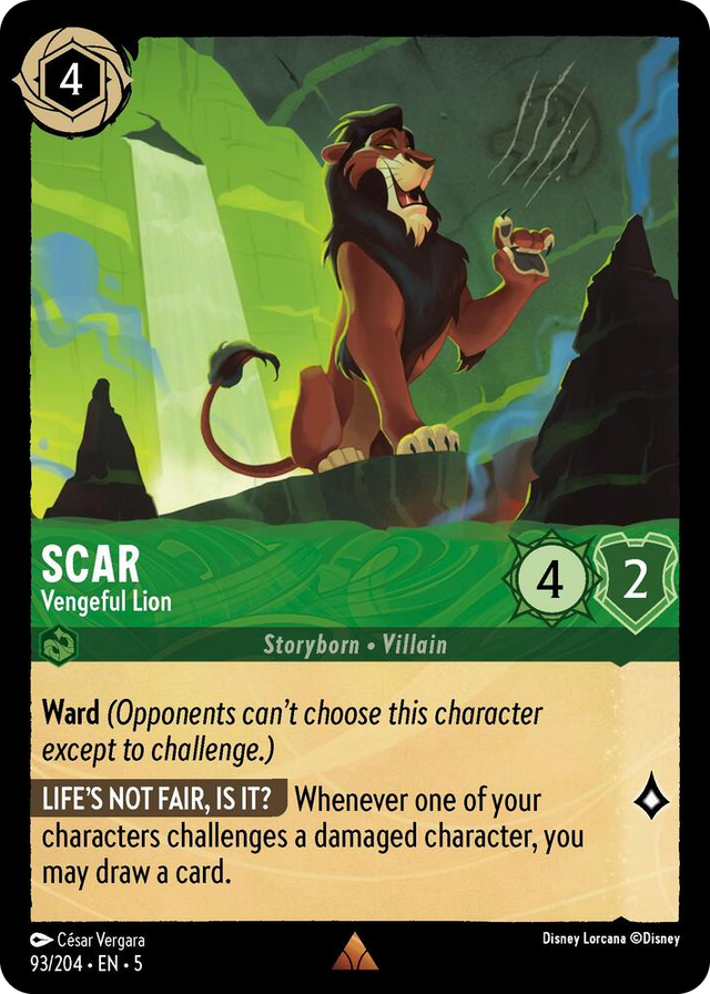 0093 Scar - Vengeful Lion Rare Shimmering Skies