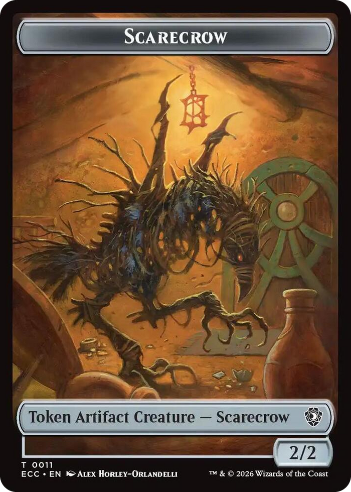 Scarecrow // Treasure Double-Sided Token #11 T - Commander: Lorwyn Eclipsed Pokemon card