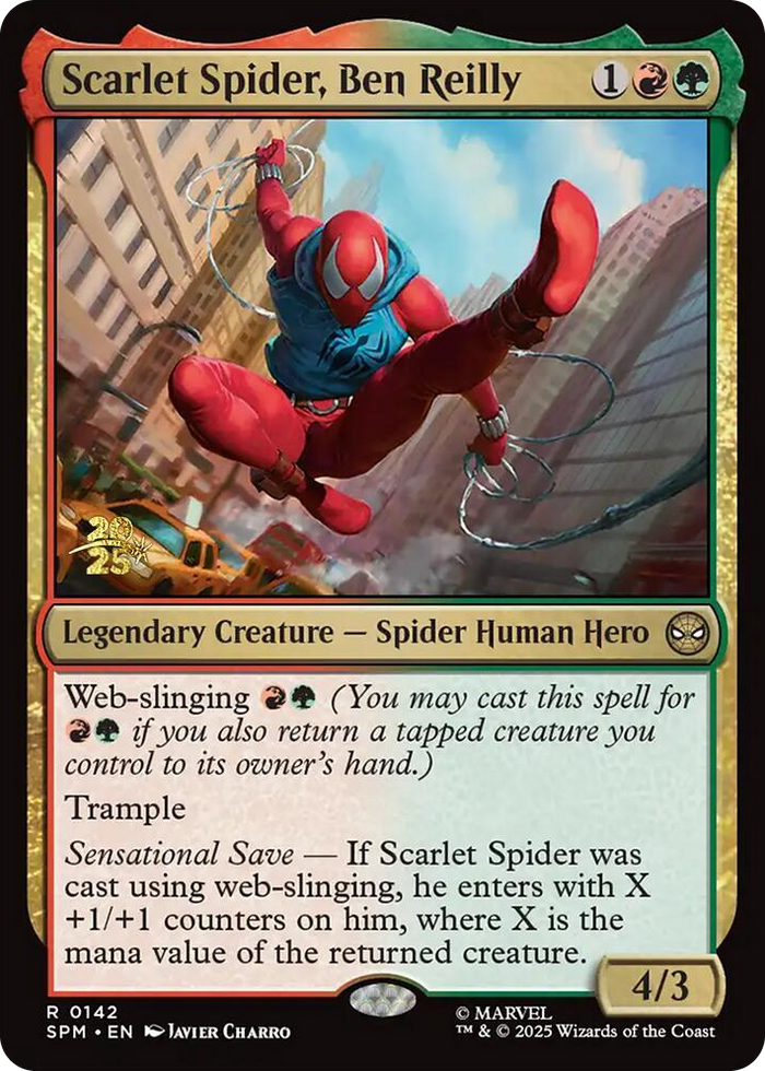 Scarlet Spider, Ben Reilly #142 R - Prerelease Cards Pokemon card