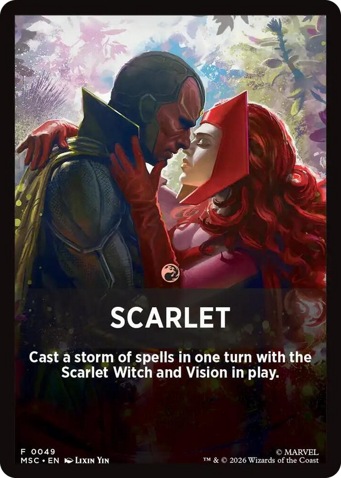 Scarlet Theme Card #49 T - Commander: Marvel Super Heroes Pokemon card