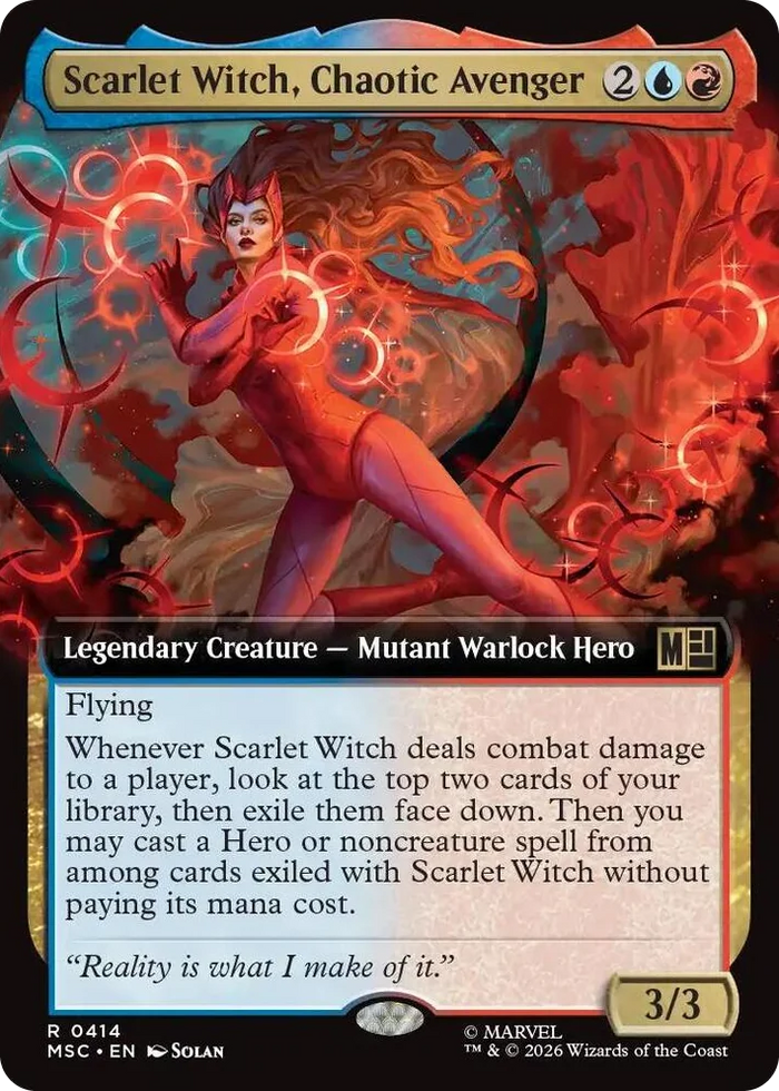 0414 Scarlet Witch, Chaotic Avenger (Extended Art) R Commander: Marvel Super Heroes