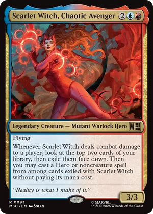 0093 Scarlet Witch, Chaotic Avenger (Surge Foil) R Commander: Marvel Super Heroes