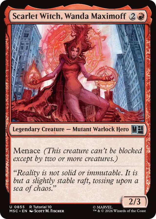 0855 Scarlet Witch, Wanda Maximoff (0855) U Commander: Marvel Super Heroes