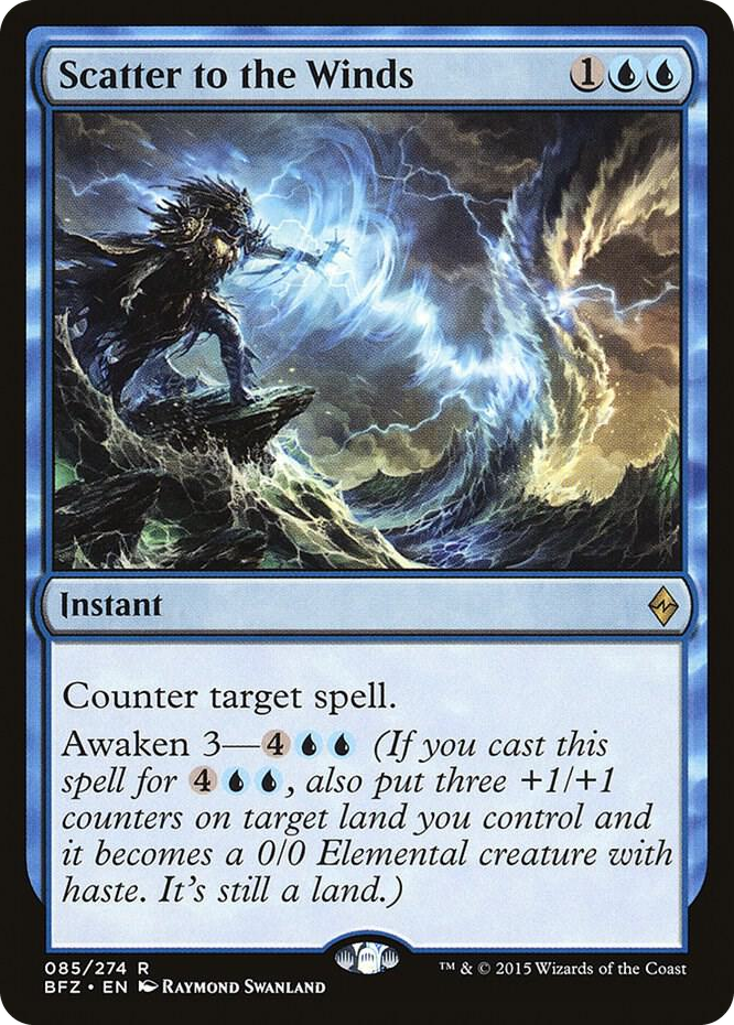 Scatter to the Winds #85 R - Battle for Zendikar Pokemon card