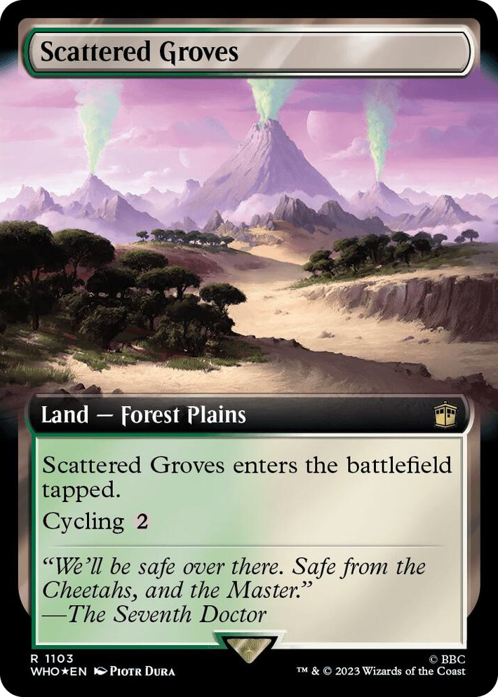 1103 Scattered Groves (Extended Art) (Surge Foil) R Universes Beyond: Doctor Who