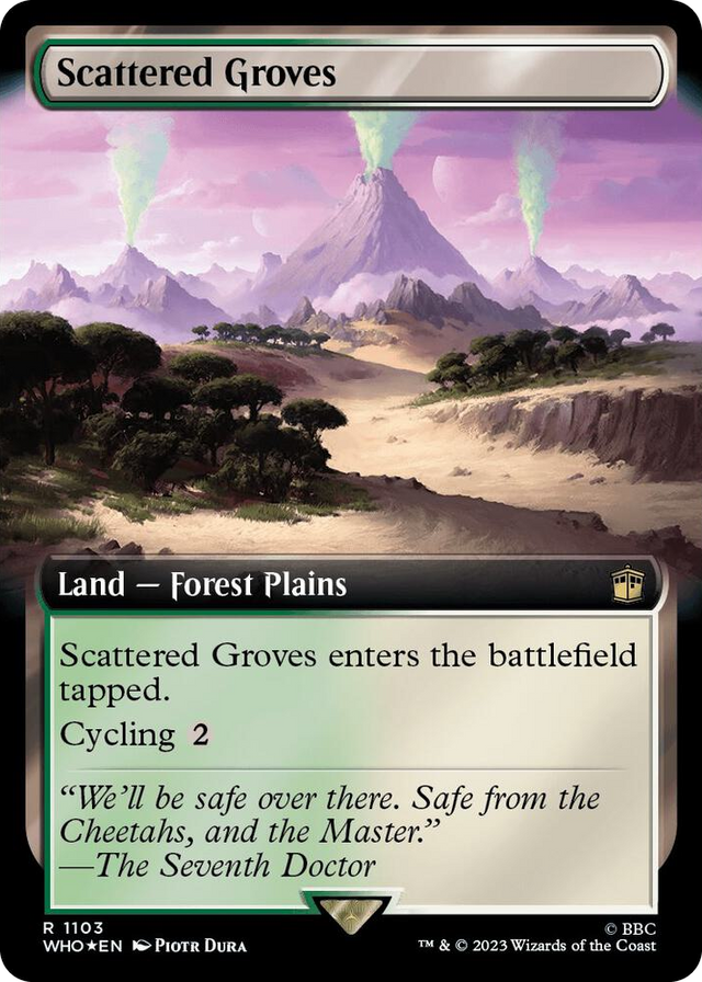 1103 Scattered Groves (Extended Art) (Surge Foil) R Universes Beyond: Doctor Who