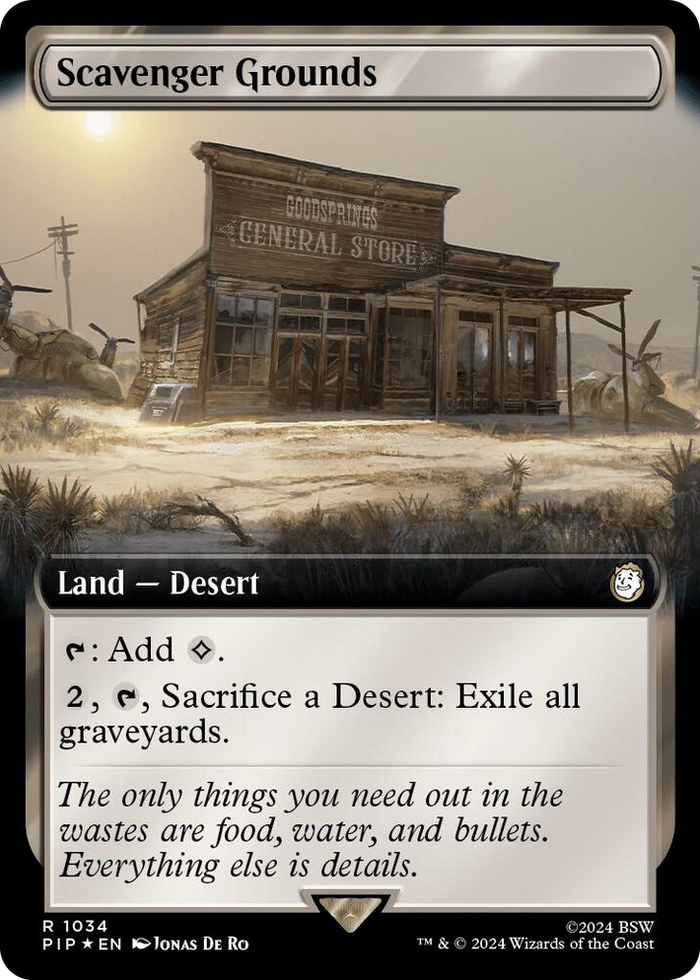 Scavenger Grounds (Extended Art) (Surge Foil) #1034 R - Universes Beyond: Fallout Pokemon card