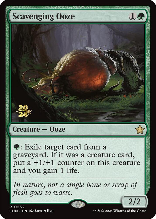 0232 Scavenging Ooze (FDN) R Prerelease Cards
