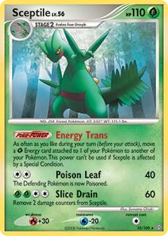 0010 Sceptile - 10/100 (DP Stormfront) Rare Deck Exclusives