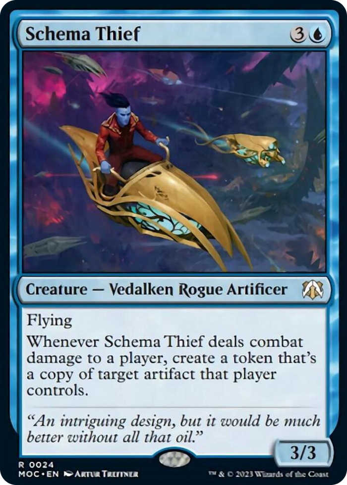 Schema Thief #24 R - Commander: March of the Machine Pokemon card
