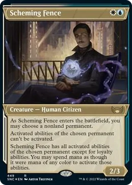 0449 Scheming Fence (Showcase) (Foil Etched) R Streets of New Capenna