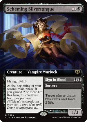 0329 Scheming Silvertongue (Extended Art) R Secrets of Strixhaven