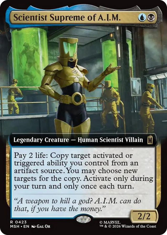 Scientist Supreme of A.I.M. (Extended Art) #423 R - Marvel Super Heroes Pokemon card