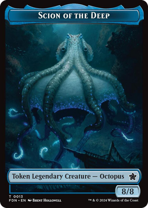 0013 Scion of the Deep // Koma's Coil Doubled-Sided Token T Foundations