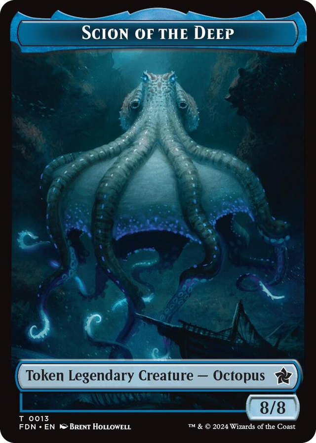 0013 Scion of the Deep // Koma's Coil Doubled-Sided Token T Foundations