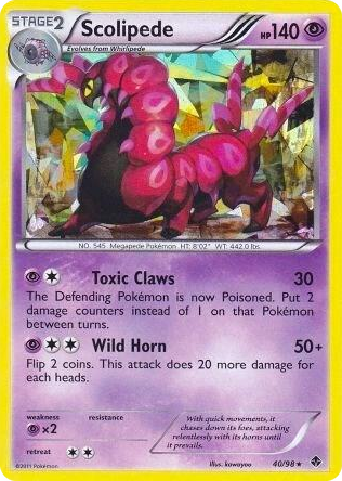 0040 Scolipede - 40/98 (BW Emerging Powers) Holo Rare Deck Exclusives