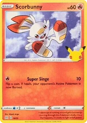 0016 Scorbunny Promo McDonald's 25th Anniversary Promos