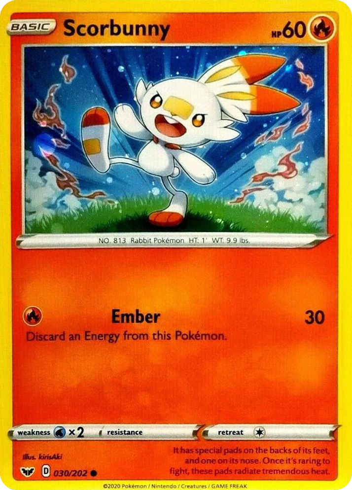 0030 Scorbunny - 030/202 (Cosmos Holo) Promo Blister Exclusives
