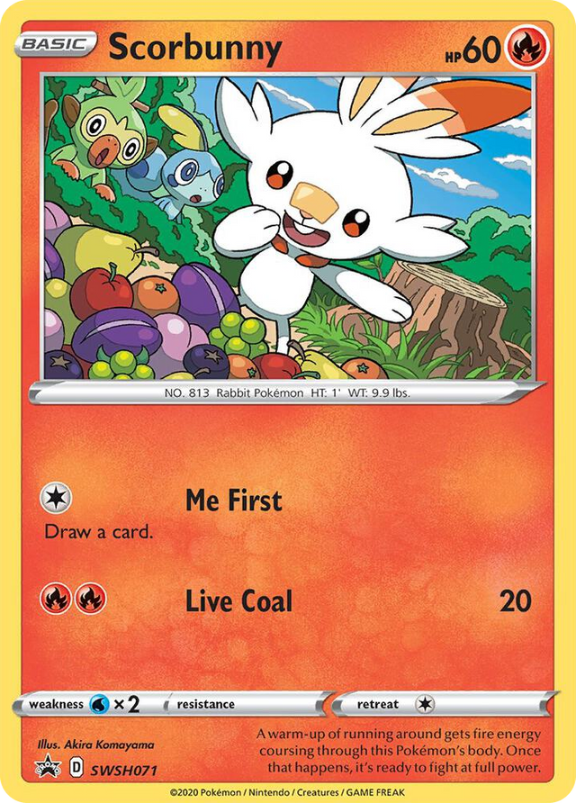 0071 Scorbunny - SWSH071 Promo Sword & Shield Promo Cards