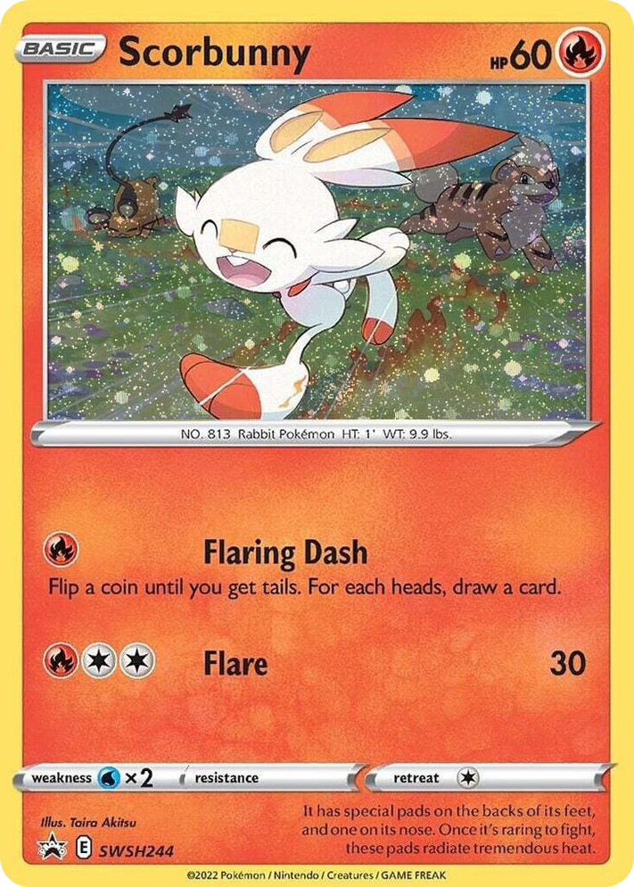 0244 Scorbunny - SWSH244 (Cosmos Holo) Promo Sword & Shield Promo Cards