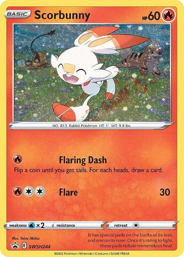0244 Scorbunny - SWSH244 (Cosmos Holo) Promo Sword & Shield Promo Cards