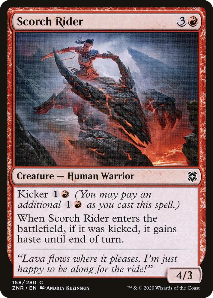 0158 Scorch Rider C Zendikar Rising