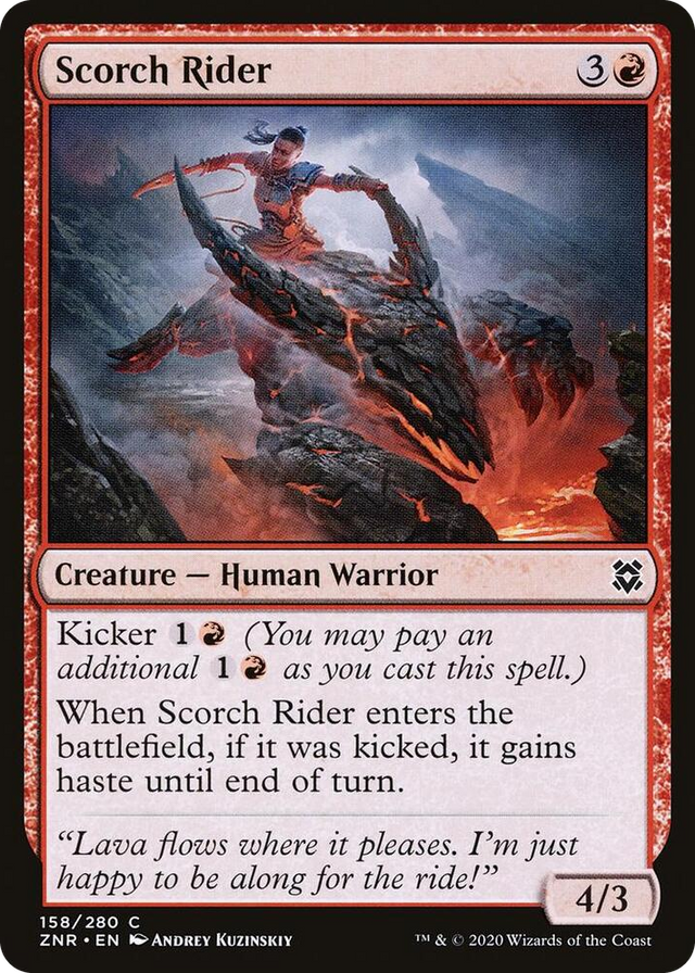 0158 Scorch Rider C Zendikar Rising