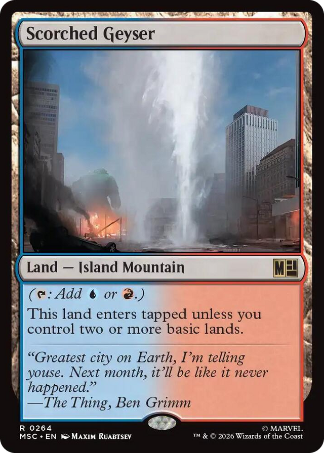0264 Scorched Geyser R Commander: Marvel Super Heroes