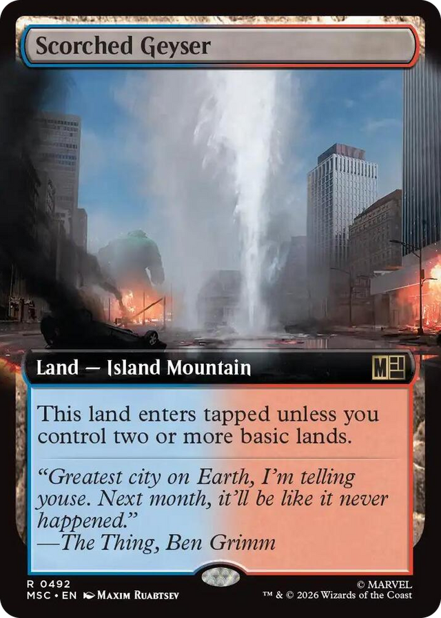 0492 Scorched Geyser (Extended Art) R Commander: Marvel Super Heroes