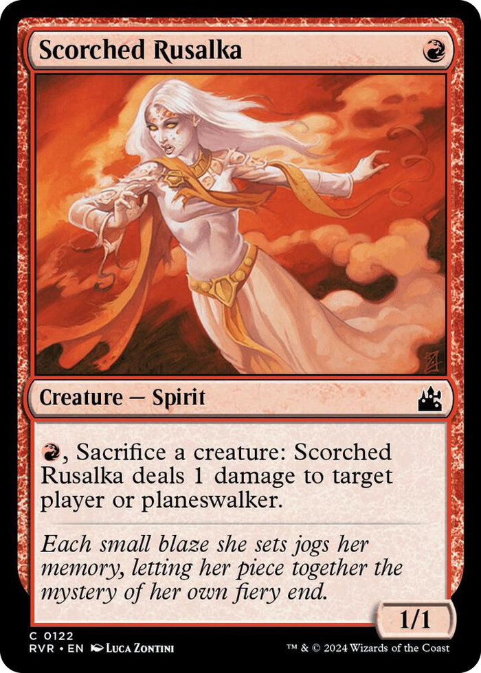 Scorched Rusalka #122 C - Ravnica Remastered Pokemon card