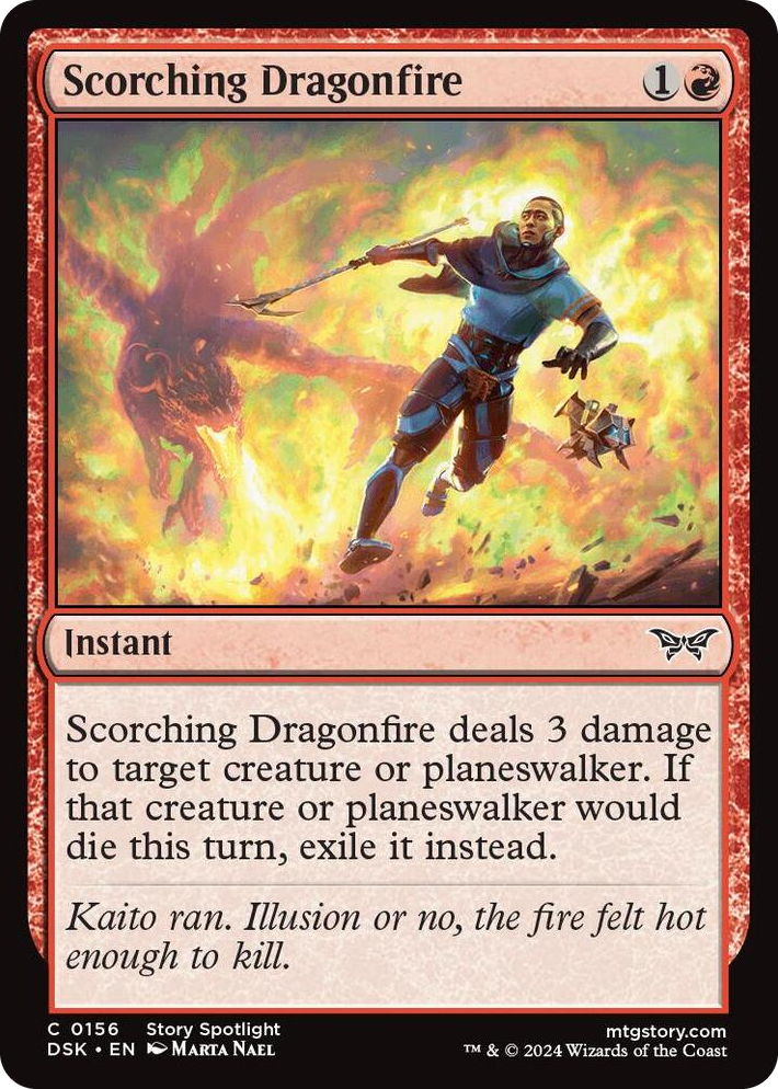 0156 Scorching Dragonfire C Duskmourn: House of Horror