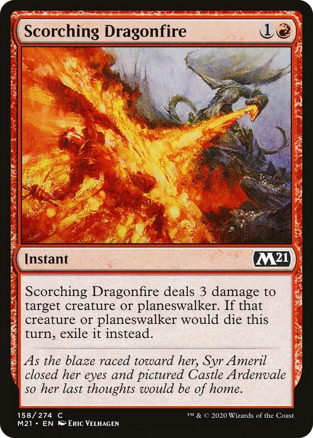 0158 Scorching Dragonfire C Core Set 2021