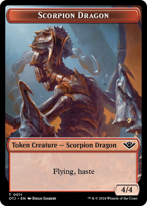 0011 Scorpion Dragon Token T Outlaws of Thunder Junction