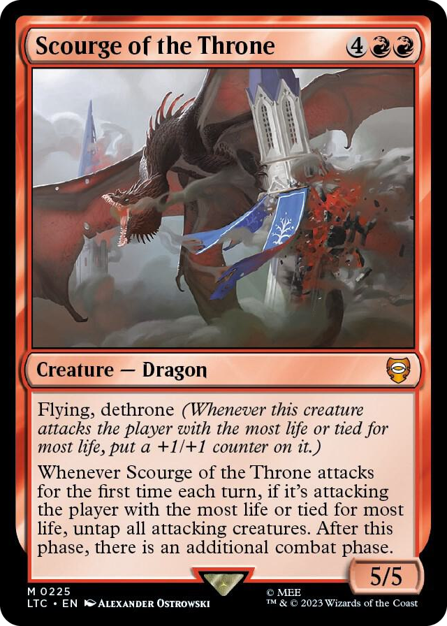 Scourge of the Throne #225 M - Commander: The Lord of the Rings: Tales of Middle-earth Pokemon card