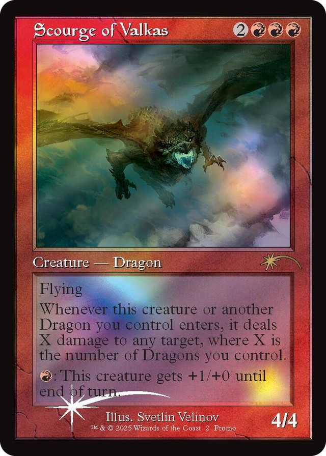 0002 Scourge of Valkas (Retro Frame) R MagicFest Cards